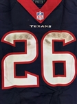 Lamar Miller 10/16/2016 Houston Texans Game Used & Signed Home Jersey - Photo Matched, Unwashed (NFL/PSA,RGU LOA)