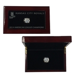 2014 Kansas City Royals American League Champions 10K White Gold Diamond Staff Ring w/Orig. Box