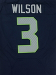 Russell Wilson 2015-2016 Seattle Seahawks Game Used Home Jersey - Incredible Wear, Repairs