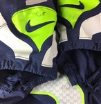 Russell Wilson 2015-2016 Seattle Seahawks Game Used Home Jersey - Incredible Wear, Repairs