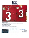 Carson Palmer 11/22/2015 Arizona Cardinals Game Used Road Jersey - 317 yds 4 TD's! Photo Matched (RGU,PSA/NFL)