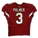 Carson Palmer 11/22/2015 Arizona Cardinals Game Used Road Jersey - 317 yds 4 TD's! Photo Matched (RGU,PSA/NFL)