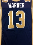 Kurt Warner 10/15/2000 St. Louis Rams Game Worn Home Jersey & Pants - Photo Matched, 3 Repairs