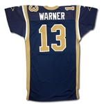 Kurt Warner 10/15/2000 St. Louis Rams Game Worn Home Jersey & Pants - Photo Matched, 3 Repairs