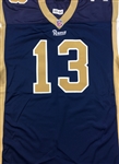 Kurt Warner 10/15/2000 St. Louis Rams Game Worn Home Jersey & Pants - Photo Matched, 3 Repairs