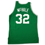 Kevin McHale 1992-93 Boston Celtics Game Used & Signed Road Jersey - Final Season w/Armband (MEARS,JSA)