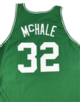Kevin McHale 1992-93 Boston Celtics Game Used & Signed Road Jersey - Final Season w/Armband (MEARS,JSA)