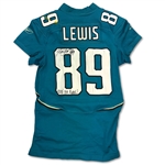Mercedes Lewis 12/26/2010 Jacksonville Jaguars Game Used & Signed Jersey - Outstanding Use