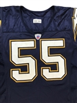 Junior Seau 2002 San Diego Chargers Game Used & Signed Home Jersey - 9 Games! 13 Repairs, Photo Match