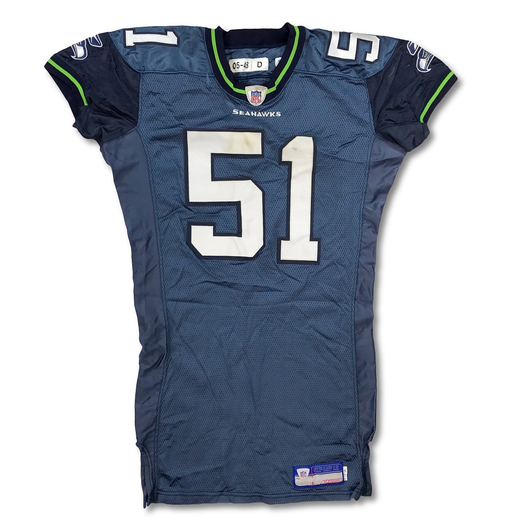 Lot Detail Lofa Tatupu 2005 Seattle Seahawks Game Used Rookie Home Jersey Repair Solid Use