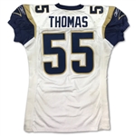 (4) St. Louis Rams Game Used Jerseys - R. Tucker, R. Thomas & B. Manumaleuna & A. Timmerman
