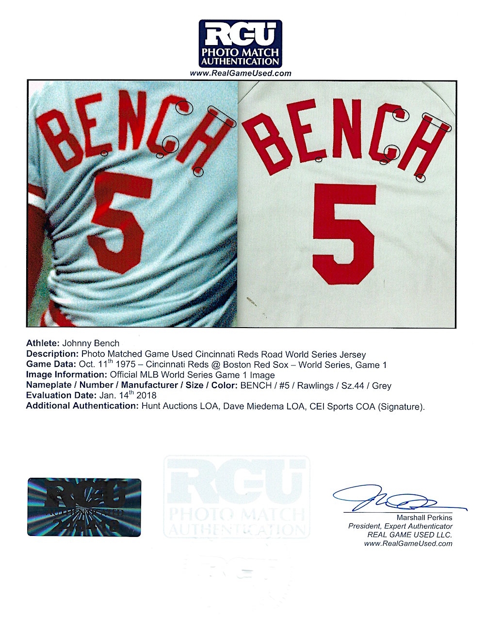 bench game worn jersey