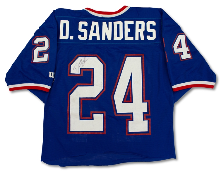 Deion Sanders 1993 NFC Pro Bowl Game Used & Signed Jersey - Solid Wear (Family LOA)