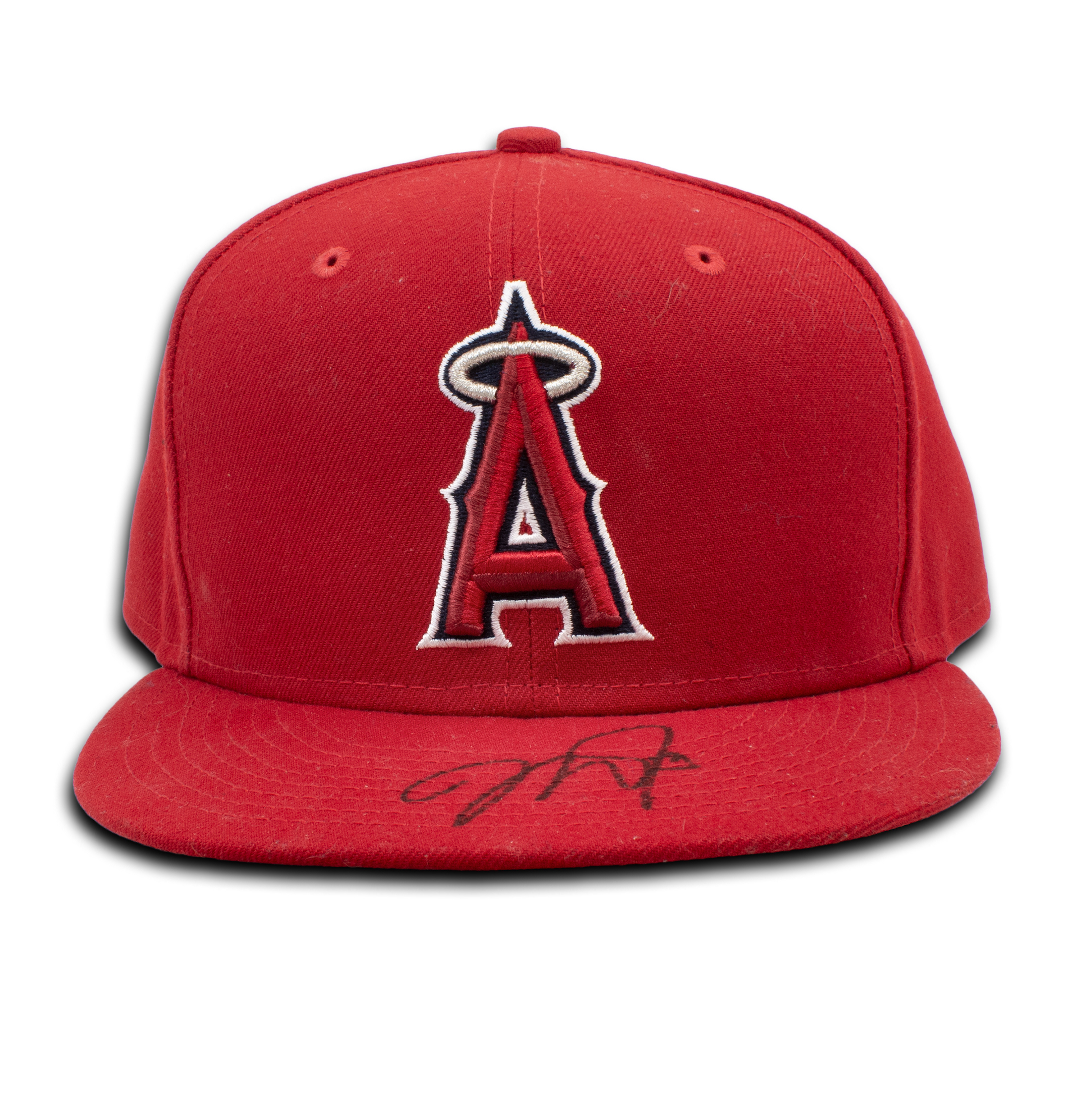 mike trout signed hat