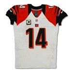Andy Dalton 12/15/13 Cincinnati Bengals Game Used Road Jersey - Unwashed, Photo Matched (RGU,Pro Shop Tag)