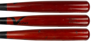 Bryce Harper 2016 Victus Custom Model AA6 Professional Model Bat - Pine Tar, 100 Emoji on Knob