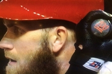 Bryce Harper 2016 Victus Custom Model AA6 Professional Model Bat - Pine Tar, 100 Emoji on Knob