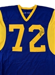 Lot of 2 - Kent Hill & Doug France Los Angeles Rams Game Used Jersey - Great Use Pro Bowl Lineman