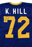 Lot of 2 - Kent Hill & Doug France Los Angeles Rams Game Used Jersey - Great Use Pro Bowl Lineman