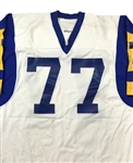 Lot of 2 - Kent Hill & Doug France Los Angeles Rams Game Used Jersey - Great Use Pro Bowl Lineman