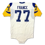 Lot of 2 - Kent Hill & Doug France Los Angeles Rams Game Used Jersey - Great Use Pro Bowl Lineman