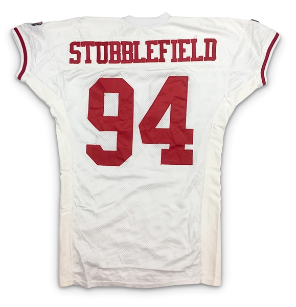 Dana Stubblefield 1995 San Francisco 49ers Game Worn Road Jersey - Excellent Provenance, Evident Use
