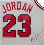 Michael Jordan 1990-91 Chicago Bulls Game Worn & Signed Home Jersey - Tremendous Wear, MVP Season, 1st NBA Title (JSA/MEARS A8)