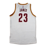 LeBron James Photo Matched 2014-15 Cleveland Cavaliers Game Worn Home Jersey (NBA/Meigray/MEARS A10 LOA)
