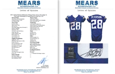Adrian Peterson Photo Matched 11/7/2013 Minnesota Vikings Game Worn & Signed Home Jersey - 2 TD's! (MEARS A10/JSA)
