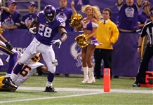 Adrian Peterson Photo Matched 11/7/2013 Minnesota Vikings Game Worn & Signed Home Jersey - 2 TD's! (MEARS A10/JSA)