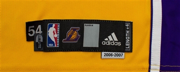 Kobe Bryant 2006-07 Los Angeles Lakers Game Worn & Signed Home Jersey - Solid Wear (MEARS A10/Lakers LOA)