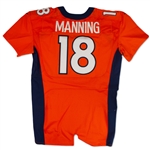 Peyton Manning Photo Matched 12/12/2013 Denver Broncos Game Worn Home Jersey - Record Setting MVP Season (Broncos/Panini LOA)
