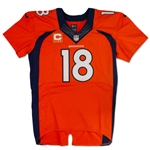 Peyton Manning Photo Matched 12/12/2013 Denver Broncos Game Worn Home Jersey - Record Setting MVP Season (Broncos/Panini LOA)