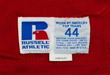Joe Montana 1987-89 San Francisco 49ers Game Used Home Jersey - 89' FedEx Slip from 49ers, Celtics Former CFO LOA, Evident Use (MEARS A10)
