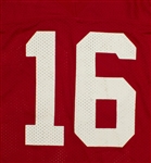 Joe Montana 1987-89 San Francisco 49ers Game Used Home Jersey - 89' FedEx Slip from 49ers, Celtics Former CFO LOA, Evident Use (MEARS A10)