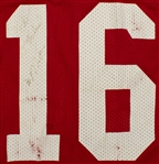 Joe Montana 1987-89 San Francisco 49ers Game Used Home Jersey - 89' FedEx Slip from 49ers, Celtics Former CFO LOA, Evident Use (MEARS A10)
