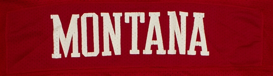 Joe Montana 1987-89 San Francisco 49ers Game Used Home Jersey - 89' FedEx Slip from 49ers, Celtics Former CFO LOA, Evident Use (MEARS A10)