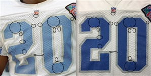 Barry Sanders Photo Matched 1994 Detroit Lions Game Used & Signed Road Jersey - 2 Games! Repairs! (Lions/TriStar/RGU LOA)