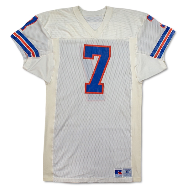 John Elway Photo Matched 1988 Denver Broncos Game Used Road Jersey - Repairs, 1 of 3 Known Matched Examples! (Meigray LOA)