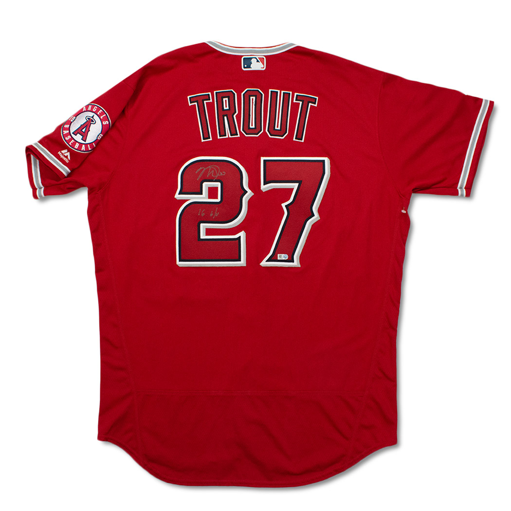 Mike Trout Autographed Los Angeles Angels Majestic Baseball Jersey -  PSA/DNA COA