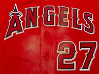 Mike Trout Photo Matched 6/15/2016 Los Angeles Angels Game Worn & Signed Home Jersey - DIRTY! MVP Season! (MEARS A10/Anderson/MLB Auth/PSA)