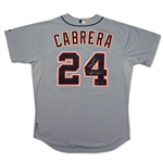 Miguel Cabrera 2012 TRIPLE CROWN Game Used & Signed Detroit Tigers Road Jersey - MVP Season (PSA/MEARS A10/Miedema)