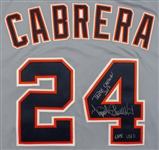 Miguel Cabrera 2012 TRIPLE CROWN Game Used & Signed Detroit Tigers Road Jersey - MVP Season (PSA/MEARS A10/Miedema)