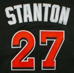 Giancarlo Stanton 2017 Game Used Miami Marlins Alternate Jersey Photo Matched To 11 Games Totaling 4 Home Runs (MLB Auth/Sports Investors)