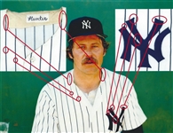 Jim Catfish Hunter Photo Matched 1977 World Champion New York Yankees Game Worn Jersey