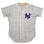 Jim "Catfish" Hunter Photo Matched 1977 World Champion New York Yankees Game Worn Jersey