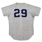 Jim Catfish Hunter Photo Matched 1977 World Champion New York Yankees Game Worn Jersey