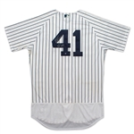 Miguel Andujar 5/30/2018 New York Yankees Game Worn & Signed Pinstripe Jersey - Rookie Season, Dirty! (Steiner LOA)
