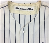 Rickey Henderson Photo Matched 9/25/1985 Single Season STOLEN BASE RECORD New York Yankees Game Worn Signed & Inscribed Jersey
