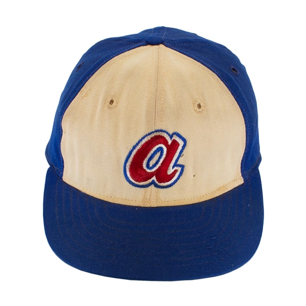 Hank Aaron 1973 Atlanta Braves Game Worn Baseball Cap (MEARS)